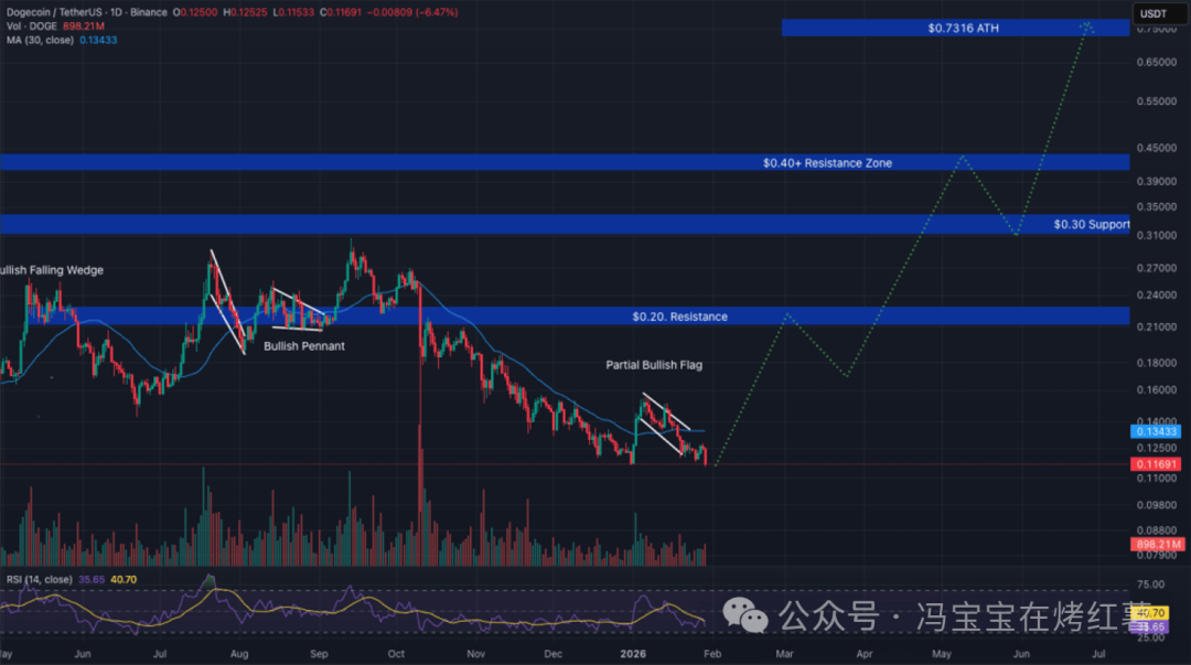 狗狗币（DOGE）价格预测：期货量暴增却遇回调，1美元目标还有戏吗？